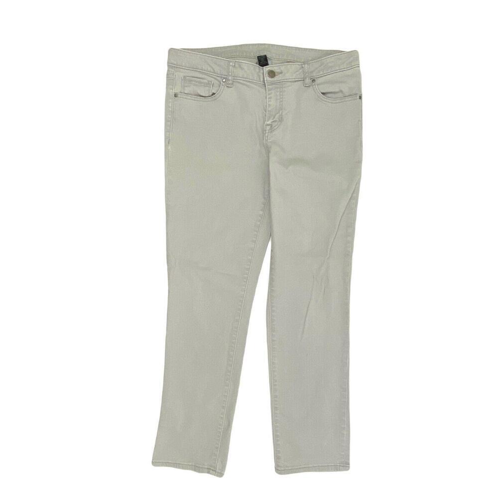 Apt 9 Skinny Jeans Women Size 12 Gray Medium Wash Denim Mid Rise Classic